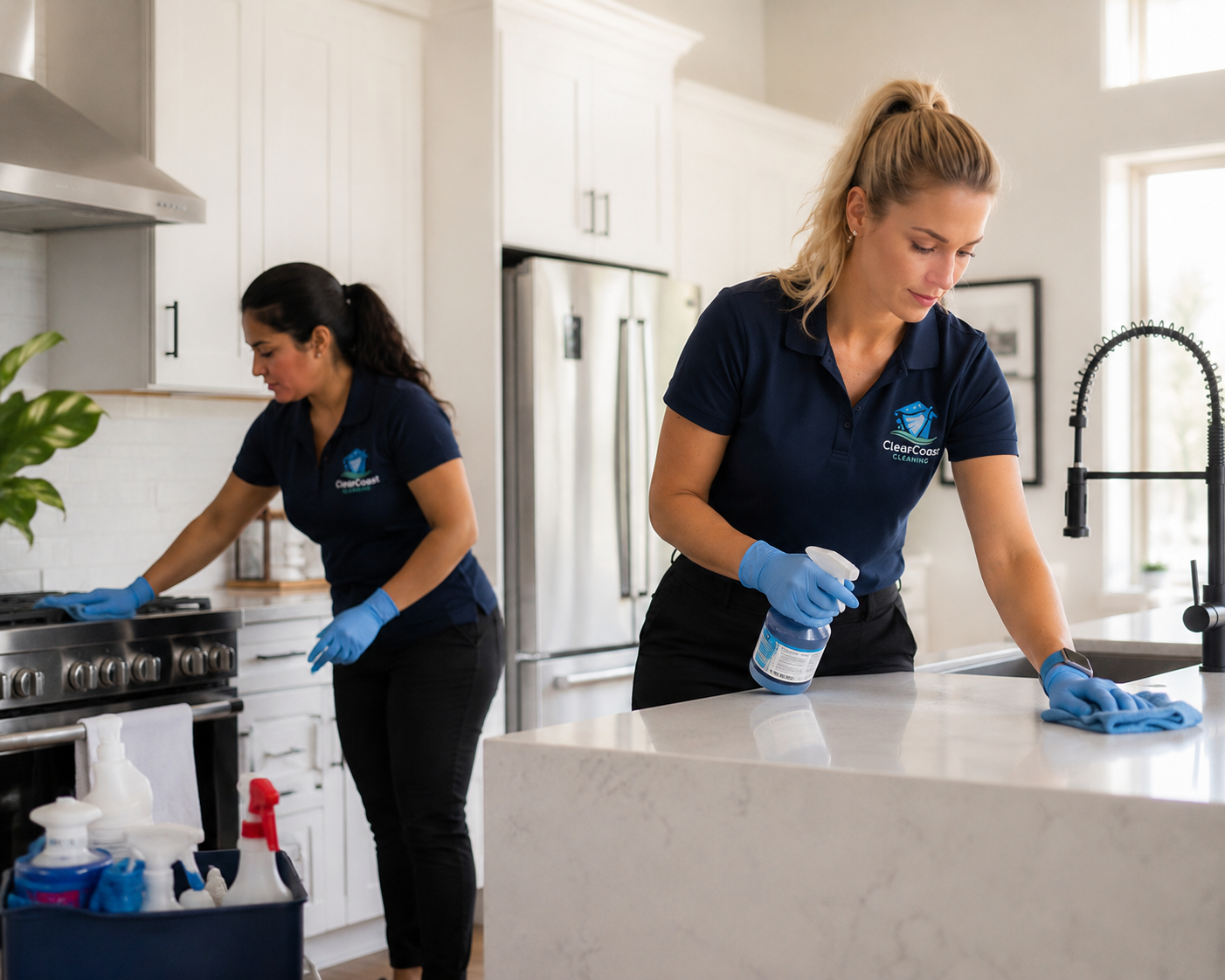 ClearCoast Cleaning team member